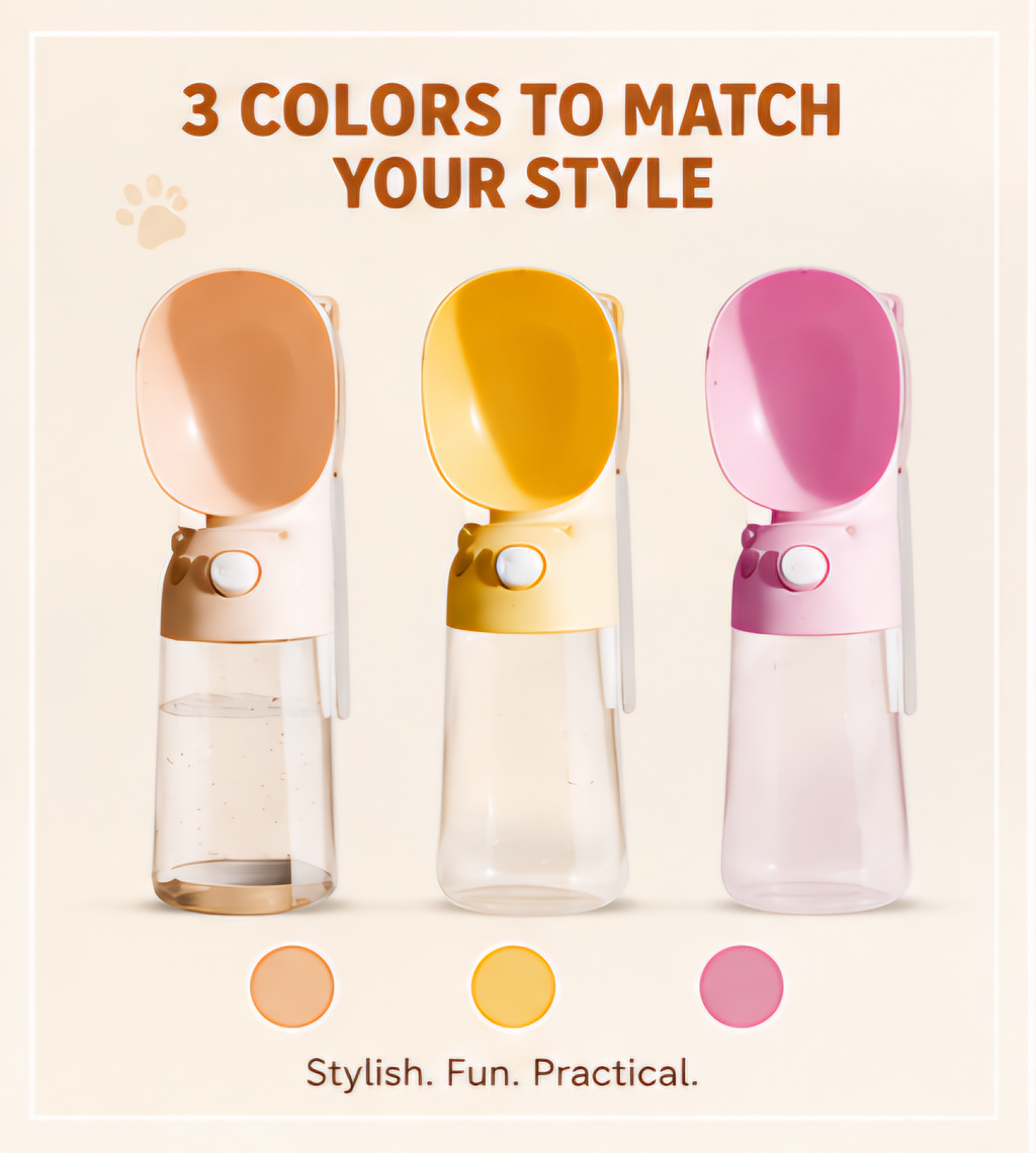 Paw Hydrate™2-in-1 Portable Dog Water & Food Bottle.