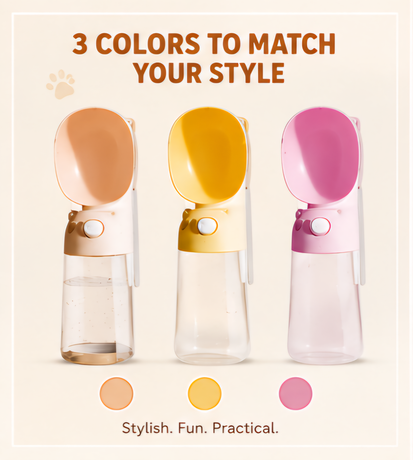 Paw Hydrate™2-in-1 Portable Dog Water & Food Bottle.
