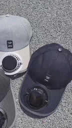 Solar Cool™ USB Rechargeable Fan Cap - Breathable Mesh Cooling Hat for Outdoor Summer Use.