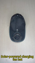 Solar Cool™ USB Rechargeable Fan Cap - Breathable Mesh Cooling Hat for Outdoor Summer Use.